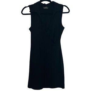 Eye Candy Black Collared Mini Dress